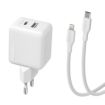 Cargador Oraimo USB/USB-C + Cable Lightning 20w Wt