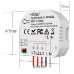 Switch Oculto 3 Botones Wifi Tuya Smart