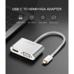 Adaptador Ugreen USB-C a Hdmi + Vga Blanco