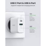 Cargador Ugreen De Pared 38w Usb + Usb-c Blanco